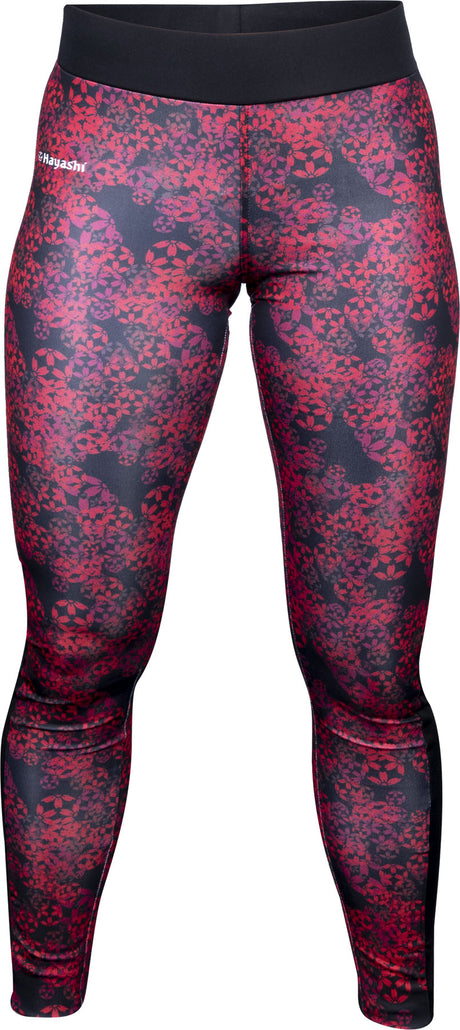 Hayashi Leggings tights “Flowers” blackred at Bytomic Trade and Wholesale