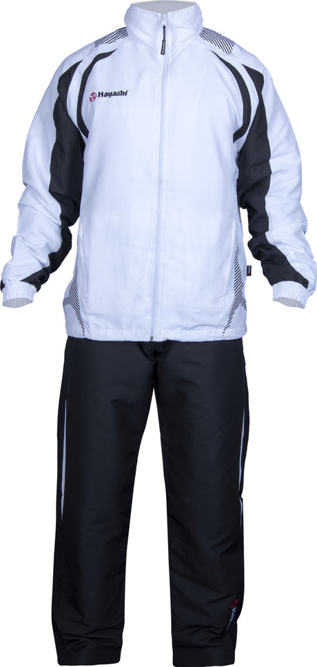 Hayashi Tracksuit = bluewhite White - Black 140 cm XXS at Bytomic Trade and Wholesale
