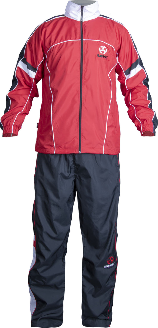 Hayashi Tracksuit with black pants = redblack Red - Black 128 cm 128 at Bytomic Trade and Wholesale
