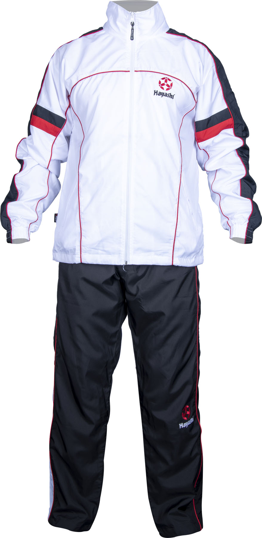 Hayashi Tracksuit with black pants = redblack at Bytomic Trade and Wholesale