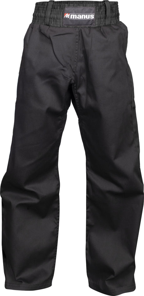 Manus Kickboxing pants with stripes = Black 160 cm S at Bytomic Trade and Wholesale