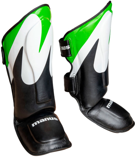 Manus Shin and Instep Guard “Wave” blackgreen Black - Green M at Bytomic Trade and Wholesale