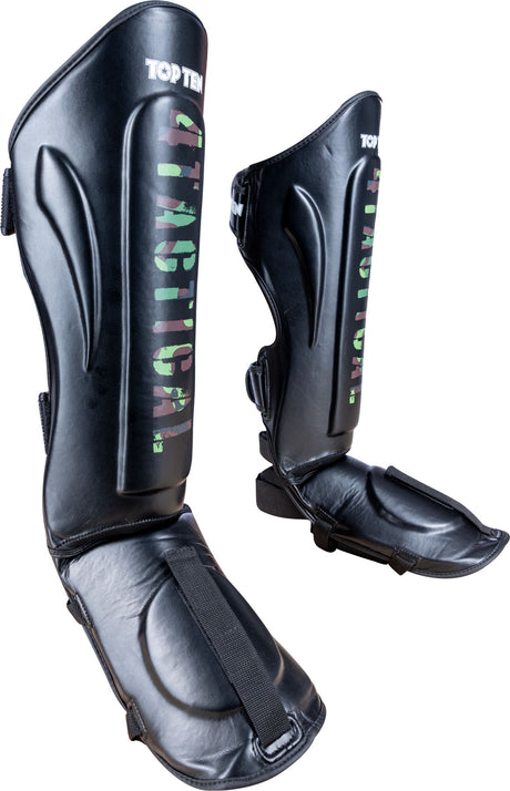 TOP TEN Shin and Instep Guard “4Tactical” blackgreen Black - Green M at Bytomic Trade and Wholesale