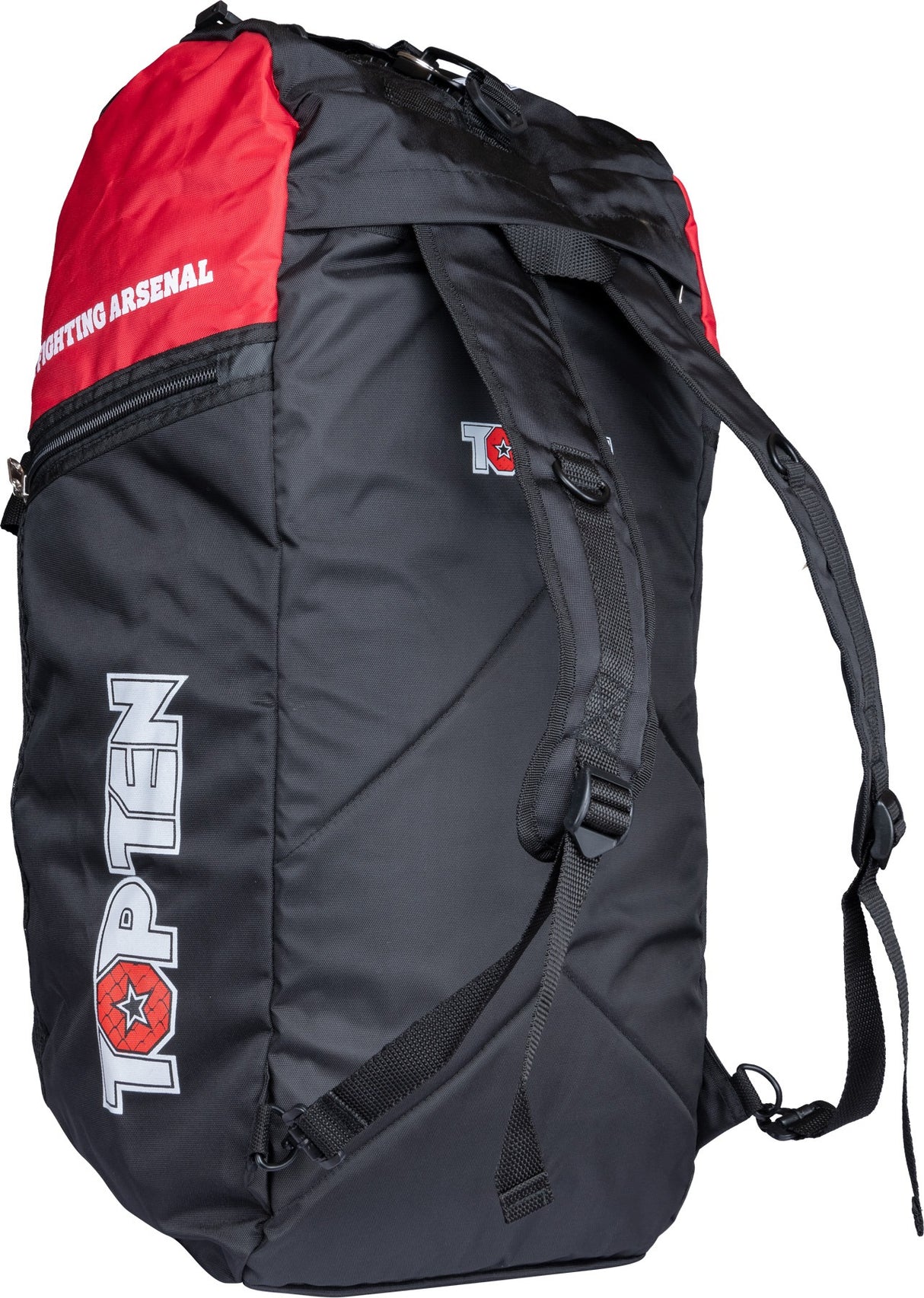 TOP TEN BackpackSportsbagDufflebag combination “UFA” 75 cm x 30 cm x 35 cm blackred at Bytomic Trade and Wholesale