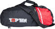 TOP TEN BackpackSportsbagDufflebag combination “UFA” 75 cm x 30 cm x 35 cm blackred Black - Red at Bytomic Trade and Wholesale