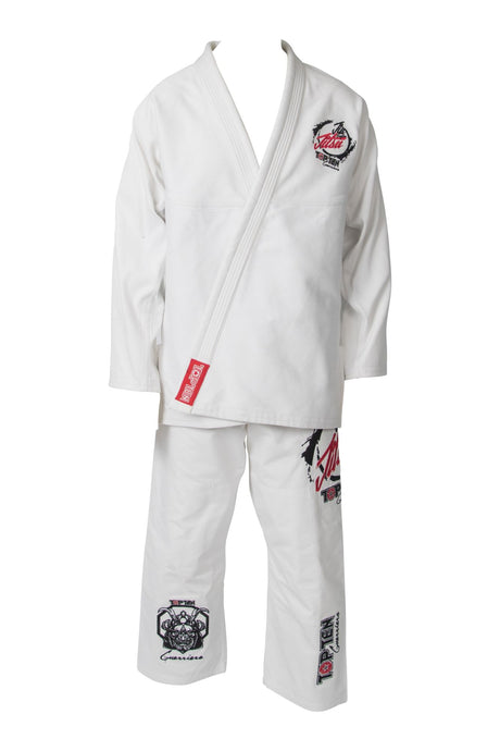 TOP TEN Brazilian Jiu Jitsu (BJJ) Gi “Guerriero” = weiss White 160 cm A1 at Bytomic Trade and Wholesale
