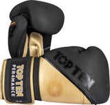 TOP TEN Boxing gloves “4select” Leather 16 oz Gold - Black at Bytomic Trade and Wholesale