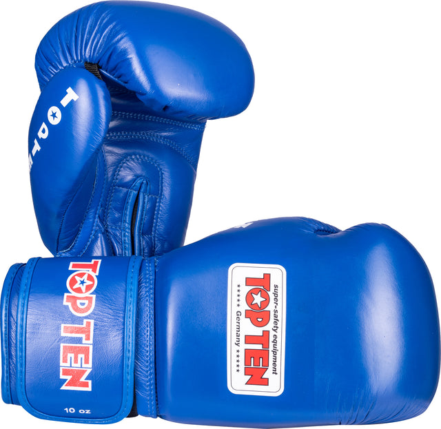 TOP TEN Boxing gloves “Competition” 10 oz Blue at Bytomic Trade and Wholesale