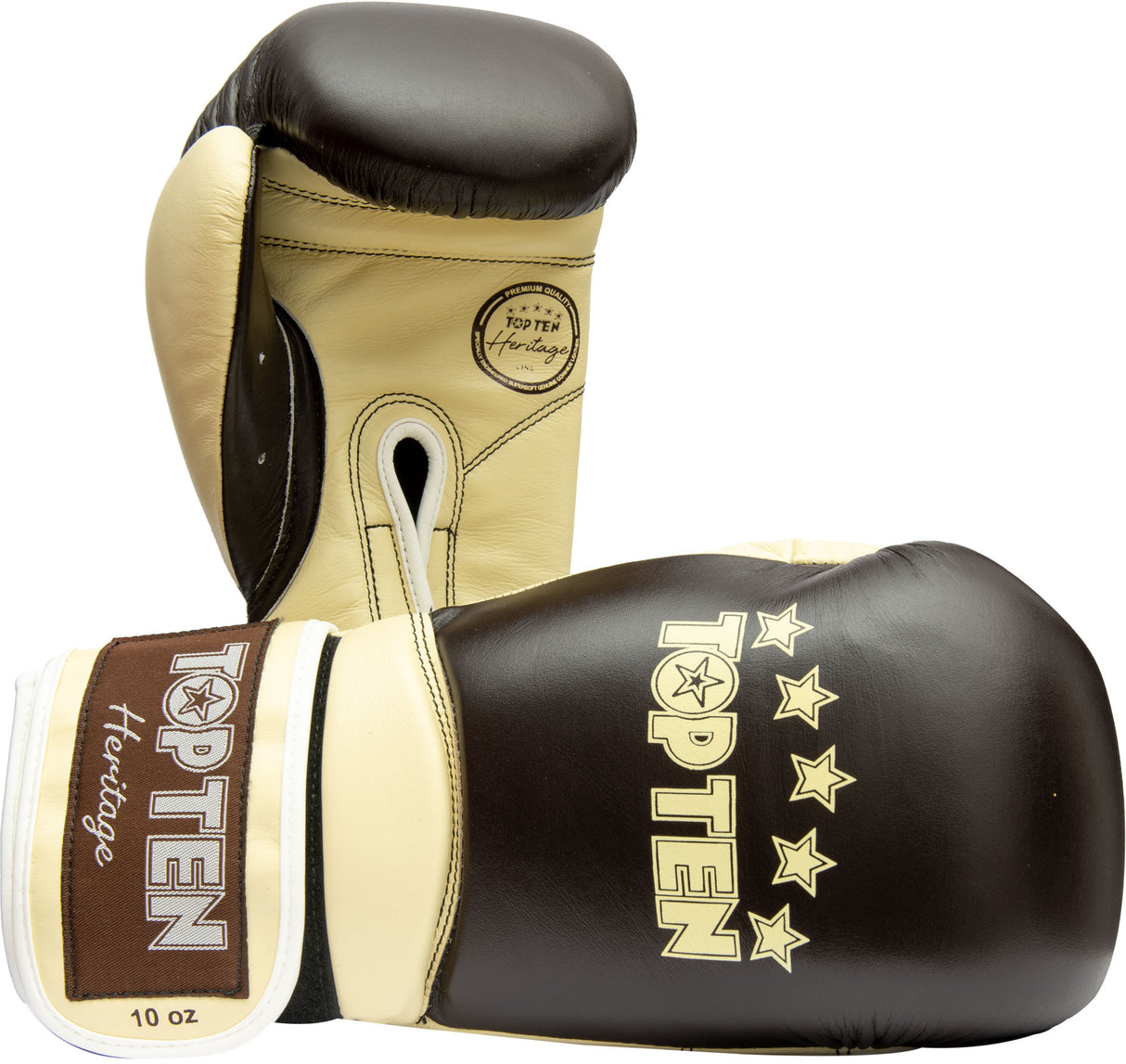 TOP TEN Boxing Gloves “Heritage Line” 10 oz Vintagebrown at Bytomic Trade and Wholesale