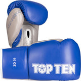 TOP TEN Boxing Gloves “Profi” 10 oz blackgold Blue - Silver at Bytomic Trade and Wholesale