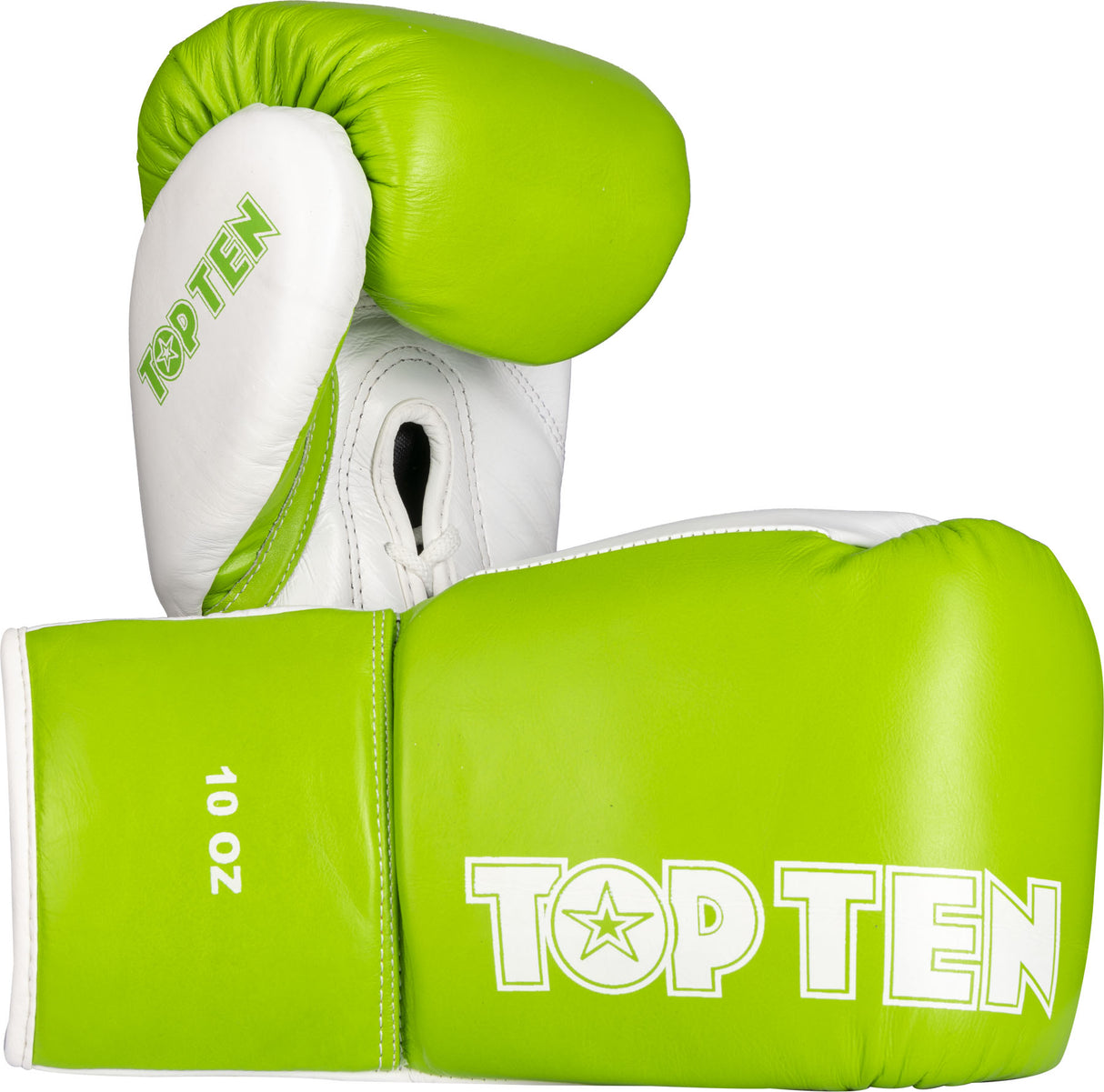 TOP TEN Boxing Gloves “Profi” 10 oz blackgold White - Green at Bytomic Trade and Wholesale