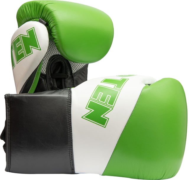 TOP TEN Boxing gloves “Pro X” greenwhite 12 oz Green - White at Bytomic Trade and Wholesale