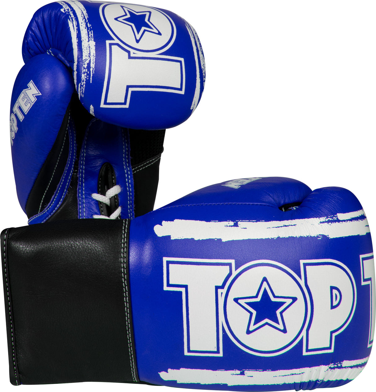 TOP TEN Boxing gloves “RoundUP” 16 oz blackyellow Blue - White at Bytomic Trade and Wholesale