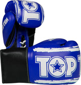 TOP TEN Boxing gloves “RoundUP” 16 oz blackyellow Blue - White at Bytomic Trade and Wholesale