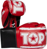 TOP TEN Boxing gloves “RoundUP” 16 oz blackyellow Red - White at Bytomic Trade and Wholesale