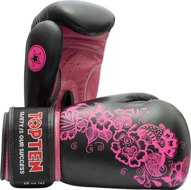 TOP TEN Boxing Gloves for women “Ultimate Woman Fight” 10 oz blackpink Black - Pink at Bytomic Trade and Wholesale