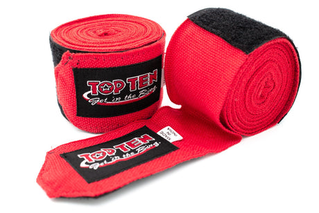 TOP TEN HandWrap elastic boxing bandage 5 cm x 450 cm Red at Bytomic Trade and Wholesale