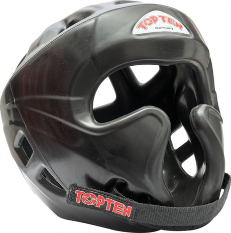 TOP TEN Head Guard “Training” with cheekbone protector Black M at Bytomic Trade and Wholesale