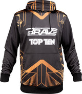 TOP TEN MMA Hoodie “BRAVE” blackgold Black - Gold XL at Bytomic Trade and Wholesale