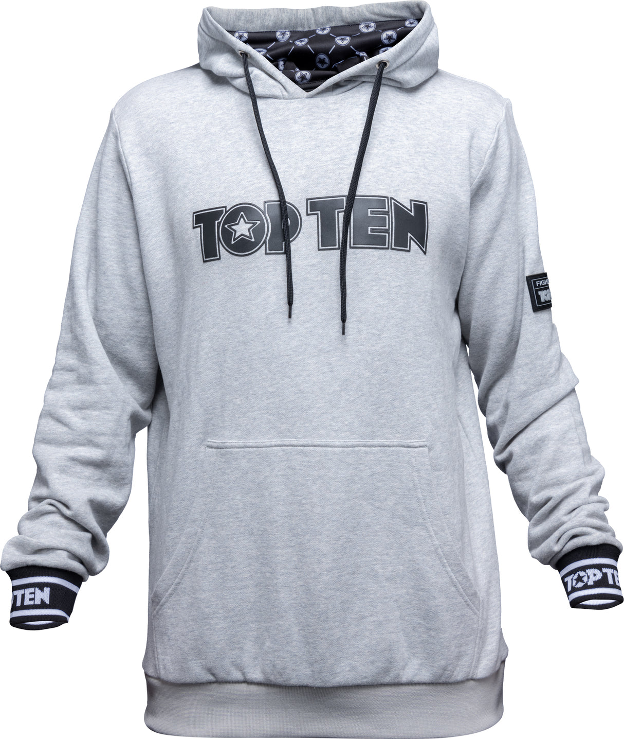 TOP TEN Hoodie “Fight Club” grey Gray XS at Bytomic Trade and Wholesale