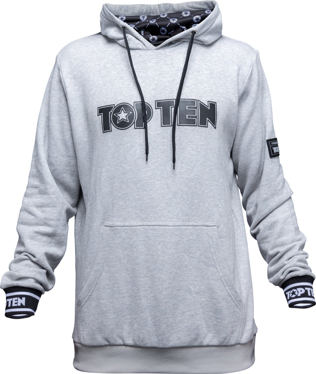 TOP TEN Hoodie “Fight Club” grey Gray XS at Bytomic Trade and Wholesale