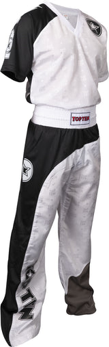 TOP TEN Kickboxing uniform “Bow” blackbluewhite White - Black - Gray XXL at Bytomic Trade and Wholesale