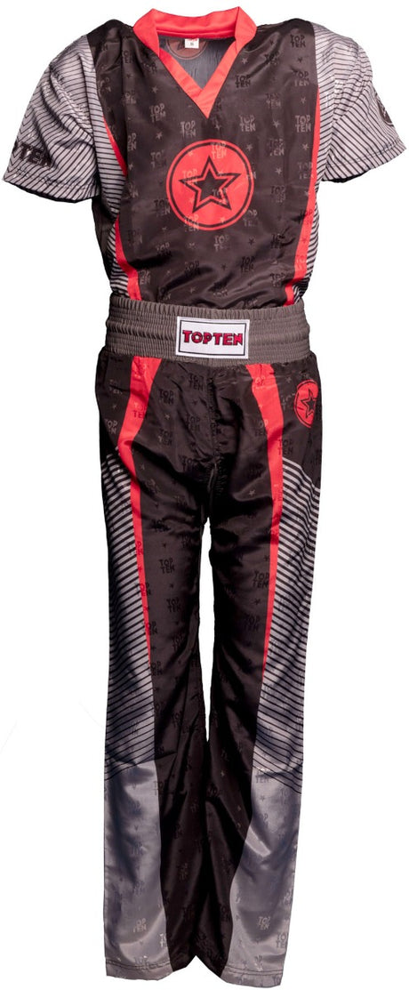TOP TEN Kickboxing uniform “Big Star” Red XXL at Bytomic Trade and Wholesale
