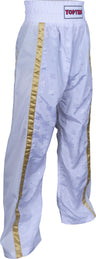 TOP TEN Kickboxing pants “Mesh” for Kids XXS = blackblack White - Gold 130 cm 130 at Bytomic Trade and Wholesale