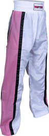 TOP TEN Kickboxing pants “Mesh” for Kids XXS = blackblack White - Pink 130 cm 130 at Bytomic Trade and Wholesale