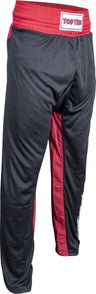 TOP TEN Kickboxing pants “SlimFit” = 190 cm Black - Red 140 at Bytomic Trade and Wholesale