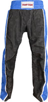 TOP TEN Kickboxing pants “Stripes” Black - Blue 130 cm at Bytomic Trade and Wholesale