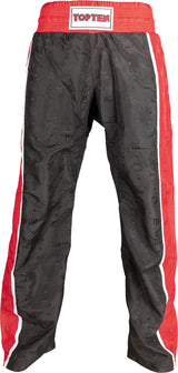 TOP TEN Kickboxing pants “Stripes” Black - Red 130 cm at Bytomic Trade and Wholesale