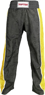 TOP TEN Kickboxing pants “Stripes” Black - Yellow 160 cm at Bytomic Trade and Wholesale