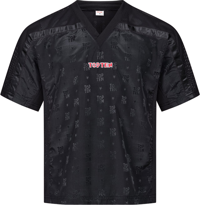 TOP TEN TShirt for kickboxing “Mesh” blackblack with WAKO label Black - Black 110 cm 110 at Bytomic Trade and Wholesale