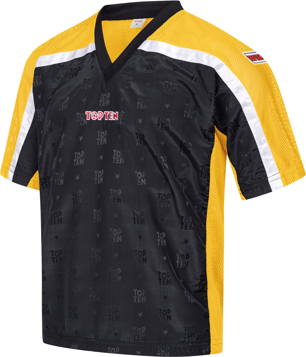 TOP TEN TShirt for kickboxing “Mesh” blackblack with WAKO label at Bytomic Trade and Wholesale