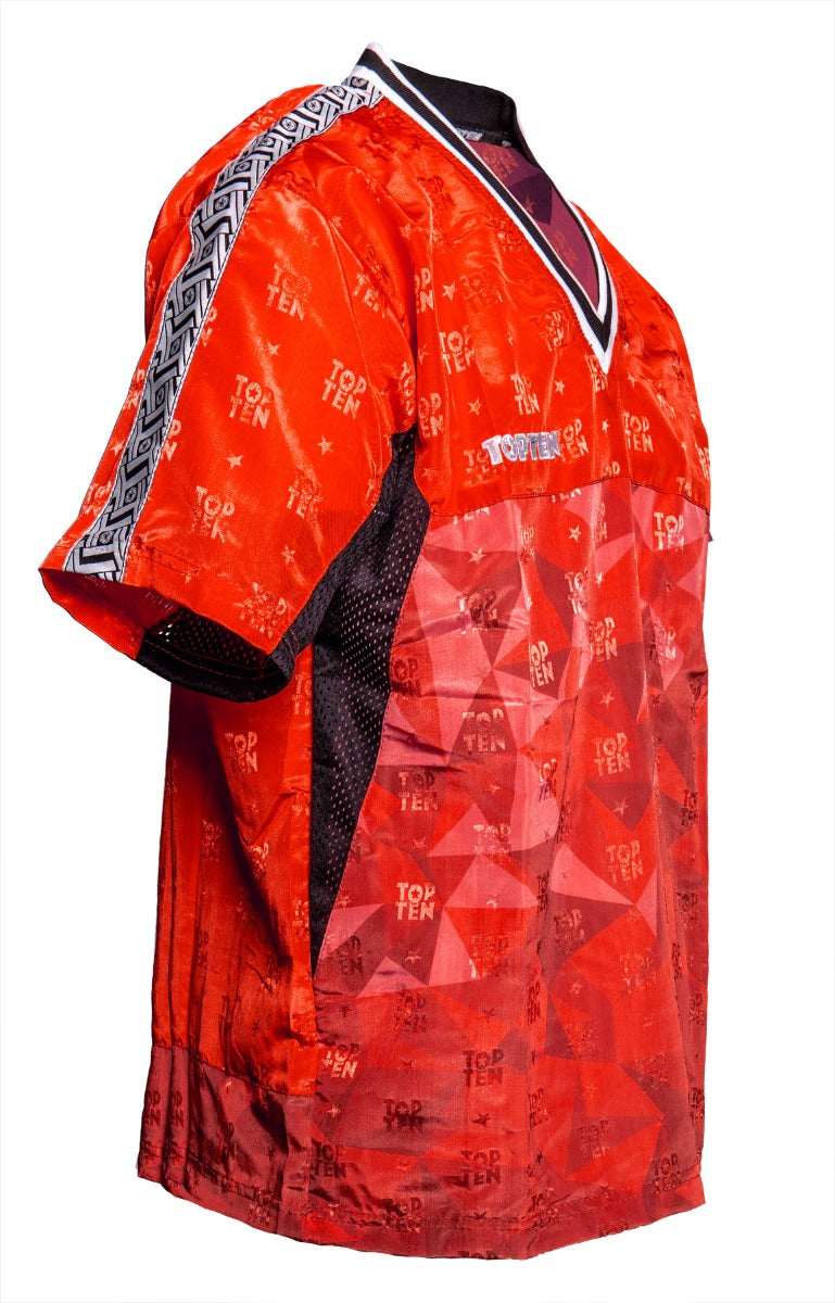 TOP TEN TShirt VNeck for kickboxing “Prism” Red 130 cm 130 at Bytomic Trade and Wholesale