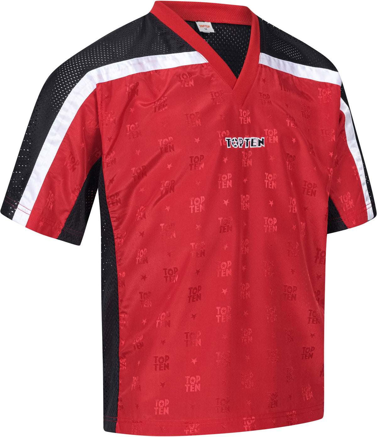 TOP TEN TShirt for kickboxing “Mesh” blackblack with WAKO label at Bytomic Trade and Wholesale