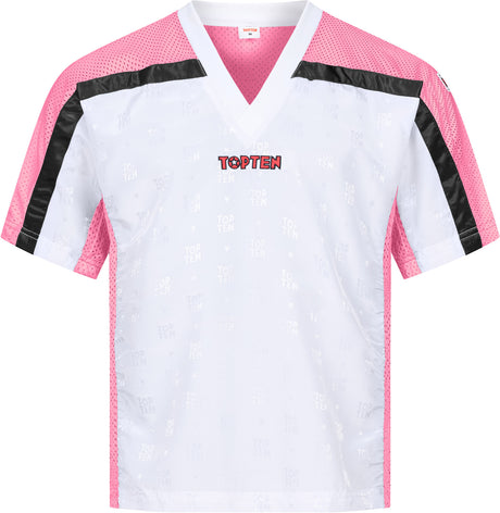 TOP TEN  TShirt for kickboxing “Mesh”  blackblack   with WAKO label