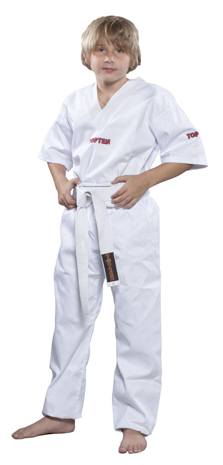 TOP TEN Kickboxing uniform “Classic” = White 110 cm 110 at Bytomic Trade and Wholesale