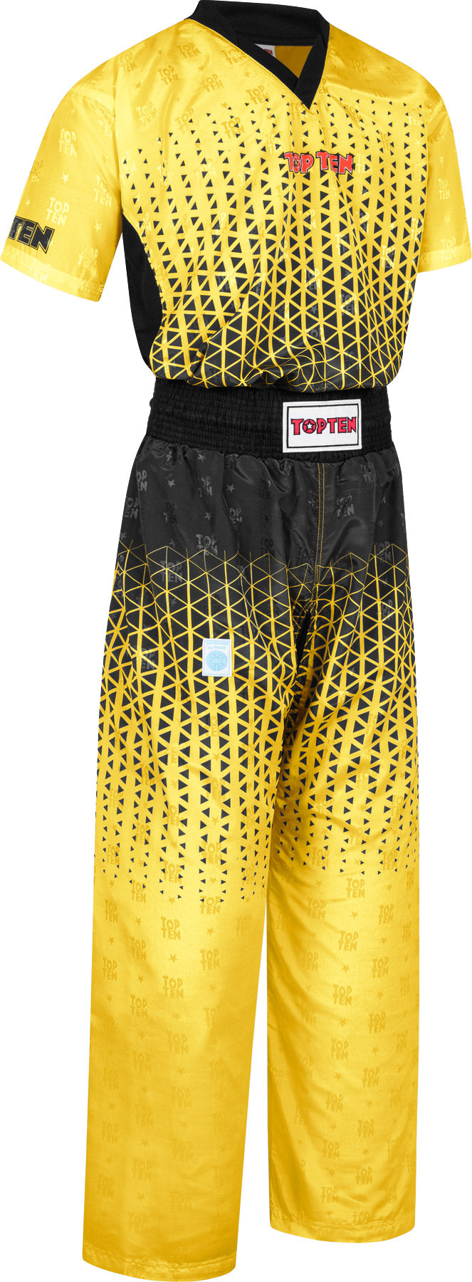 TOP TEN Kickboxing uniform “Grafic” blueblack Yellow - Black XL at Bytomic Trade and Wholesale