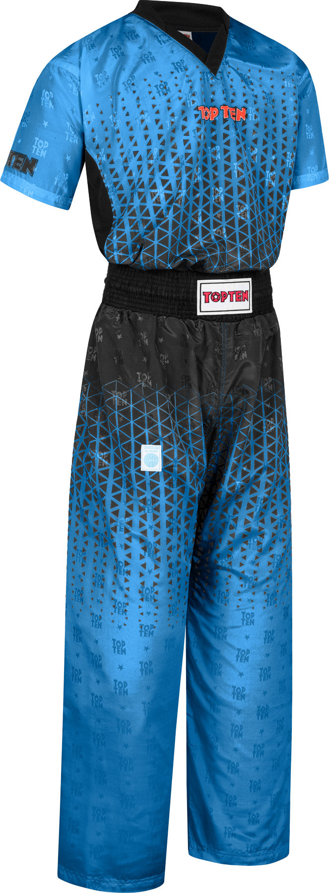 TOP TEN Kickboxing uniform “Grafic” blueblack Blue - Black XXL at Bytomic Trade and Wholesale
