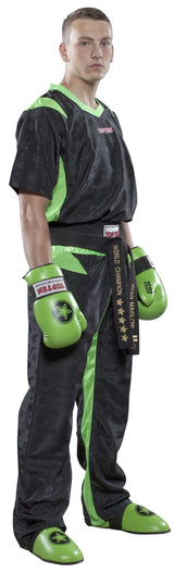 TOP TEN Kickboxing uniform “TTM” = blackgold Black - Green 130 cm 130 at Bytomic Trade and Wholesale