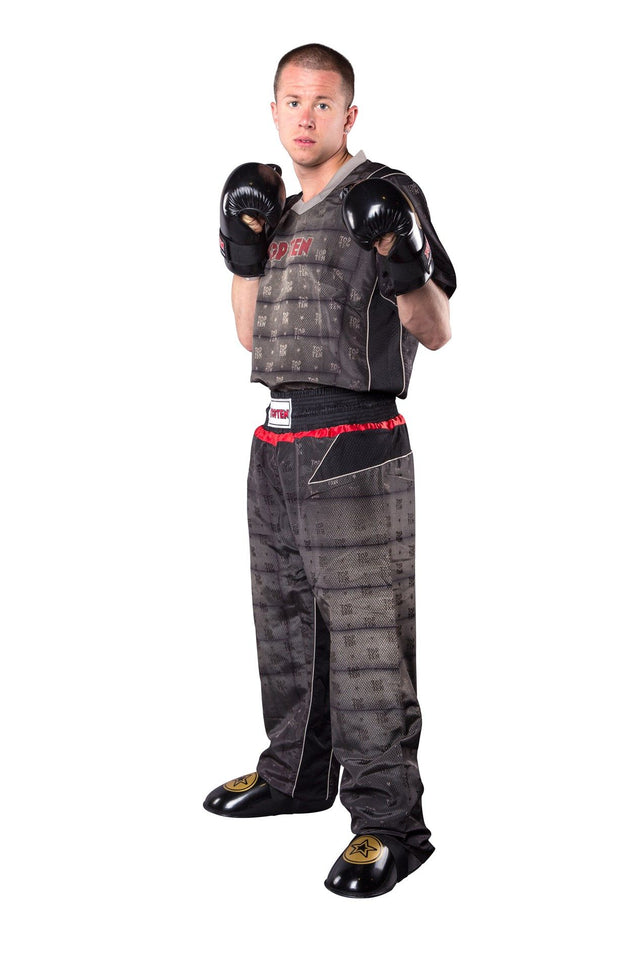 TOP TEN Kickboxing uniform “Snake” = blacksilver Black - Silver 190 cm XL at Bytomic Trade and Wholesale
