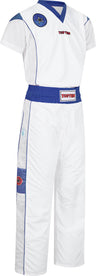 TOP TEN Kickboxing uniform “Star Edition” = blackgold White - Blue 130 cm 130 at Bytomic Trade and Wholesale
