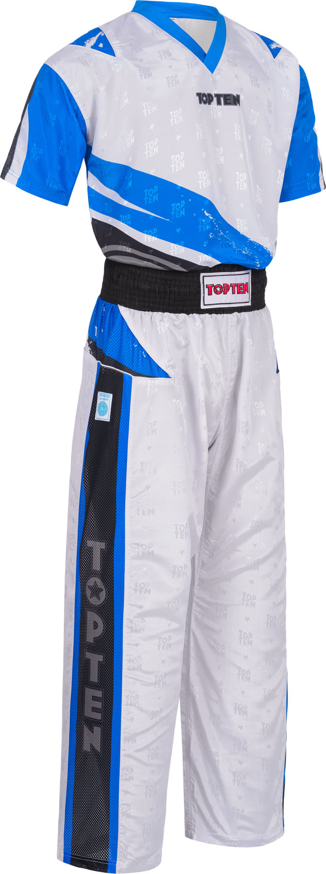 TOP TEN Kickboxing uniform “Urban Arts” blackred White - Blue XXL at Bytomic Trade and Wholesale