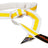 TOP TEN Karate belt “KAMPFKATZEN” twotone orangegreen White - Yellow at Bytomic Trade and Wholesale