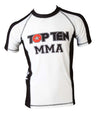 TOP TEN MMA Rash Guard “It´s in the cage” short sleeve whiteblack White - Black XXL at Bytomic Trade and Wholesale