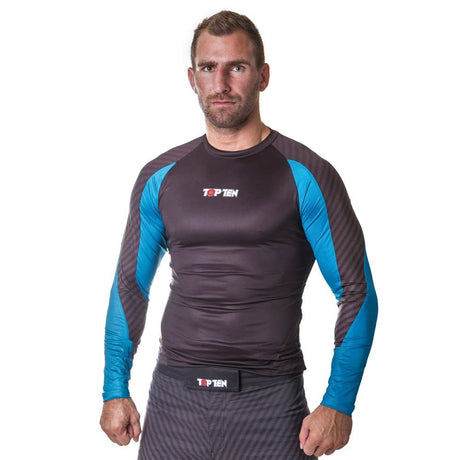 TOP TEN MMA Rash Guard “MMA Octagon” long sleeve blackbrown at Bytomic Trade and Wholesale
