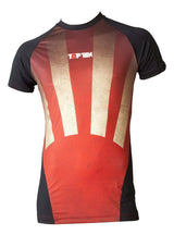 TOP TEN MMA Rash Guard with motif “Sunrise” short sleeve blackred Black - Red XL at Bytomic Trade and Wholesale
