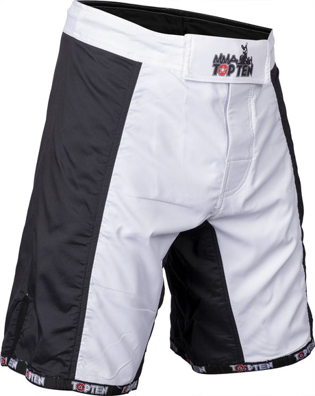 TOP TEN MMA MMAShorts “Competition” = blackwhite Black - White 170 cm M at Bytomic Trade and Wholesale